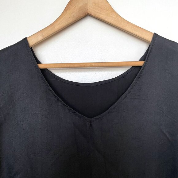 Tara Sartoria Black Silk Tank Top Shell Sz XL X-Large - Picture 6 of 10